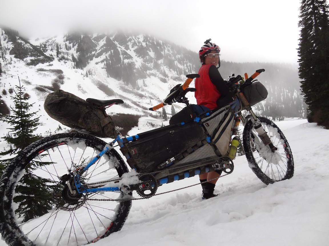 Doing the Tour Divide tandem in 2012 with Kaitlyn Boyle.